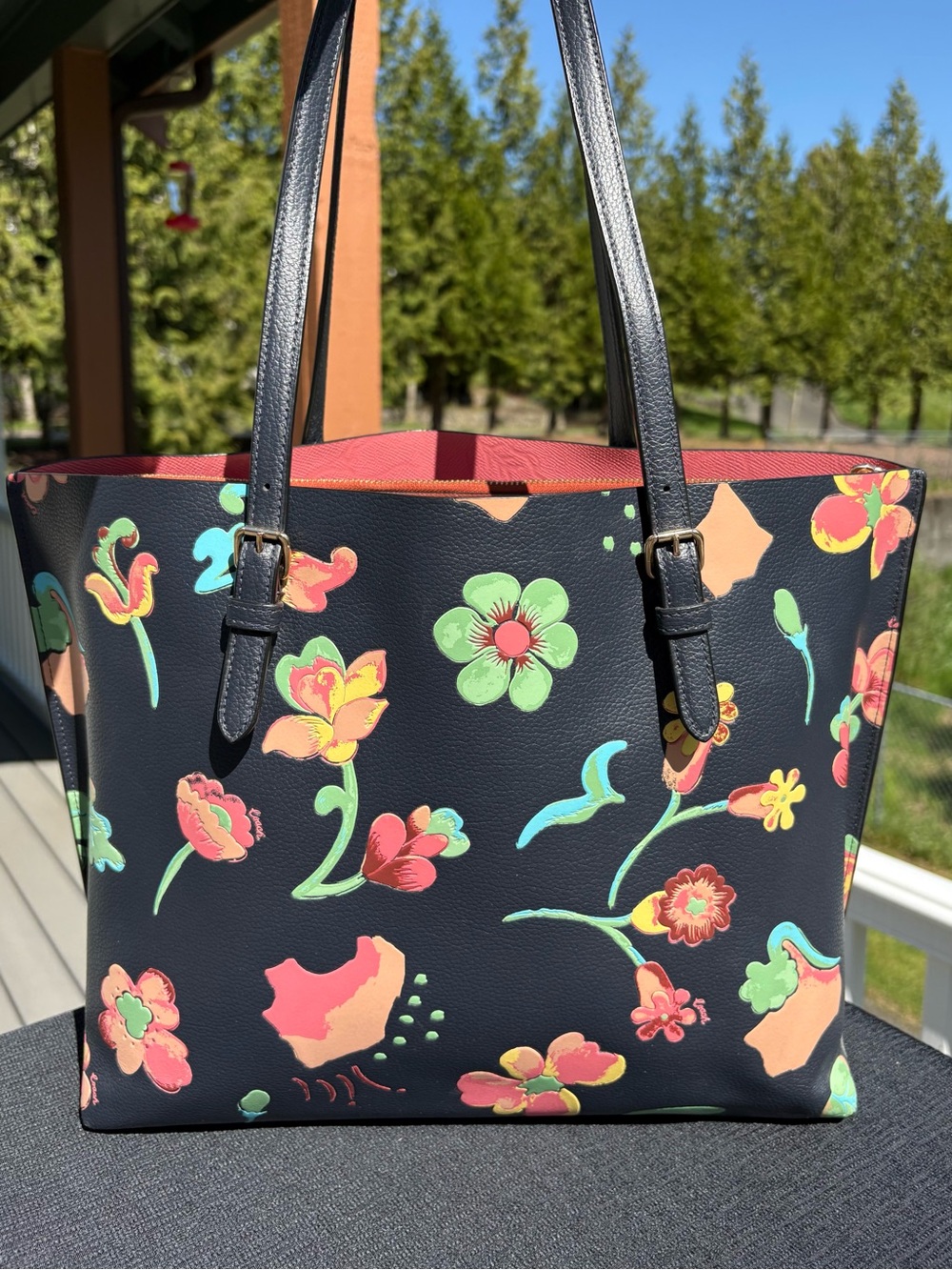 COACH Mollie Tote Bag With Dreamy Land Floral Print C8215 - Picture 5 of 12